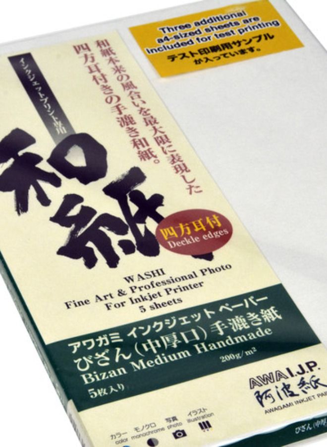Awagami Factory Bizan Handmade White Medium 200gsm Paper - A2 - Image 1