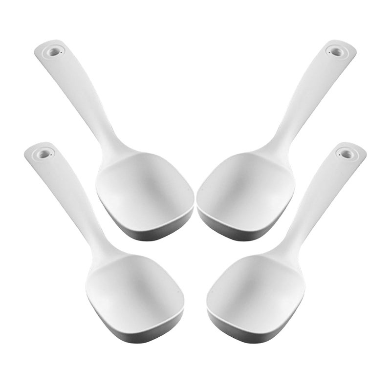 8 pcs Porridge Spoons Non-stick Serving Spoons Reusable Soup Spoons Kitchen Ladles - Image 4