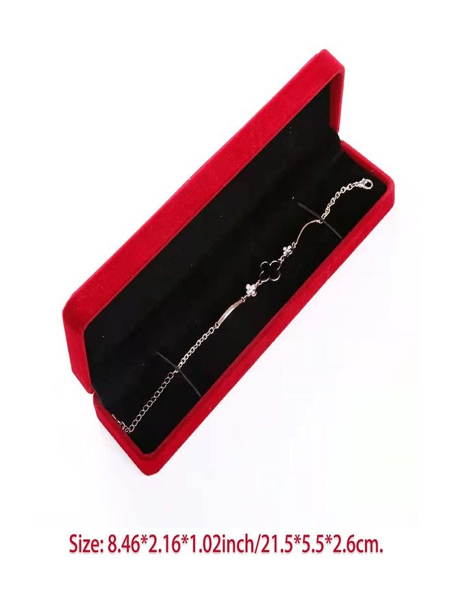 FAYADA Long Velvet Chain Necklace Gift Box, Red Bracelet Storage Case, Jewellry Display Box for Wedding, Engagement,Proposal, Birthday and Anniversary - Image 2