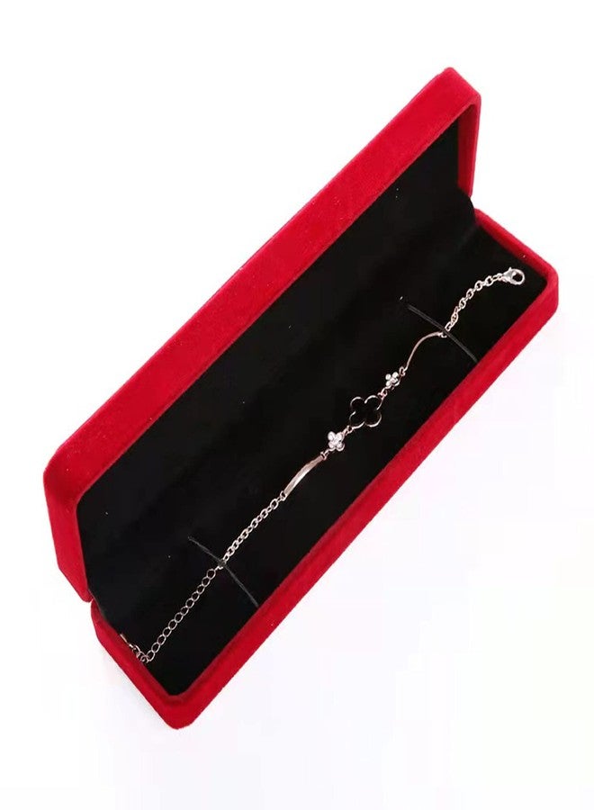 FAYADA Long Velvet Chain Necklace Gift Box, Red Bracelet Storage Case, Jewellry Display Box for Wedding, Engagement,Proposal, Birthday and Anniversary - Image 1