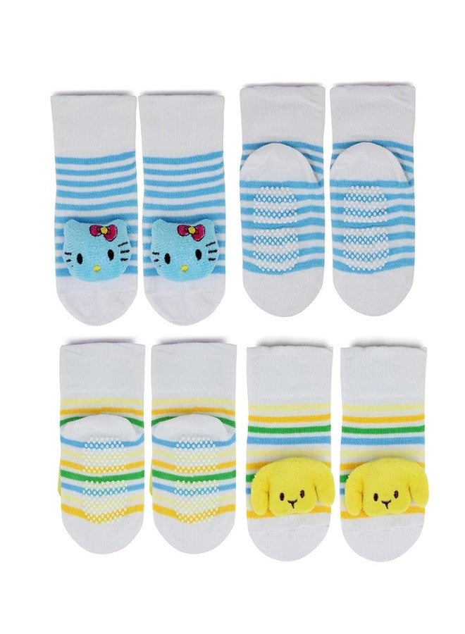 Natali Traders Anti Slip Socks for Baby 0 To 12 Months - Winter Socks for Kids Girls Boys - Unisex Babies - Assorted Design Baby Grip Socks - 2 Pair - Image 5