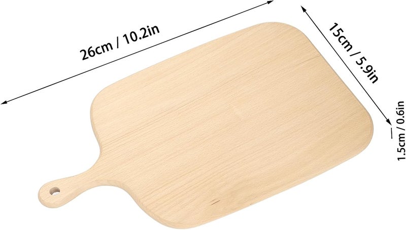 Wooden Cutting Board, Small Charcuterie Board, Small Cheese Board, Simple Multi Purpose Wooden Cutting Board for Kitchen, Party, Cafe Bar (Beechwood) (S) - Image 5
