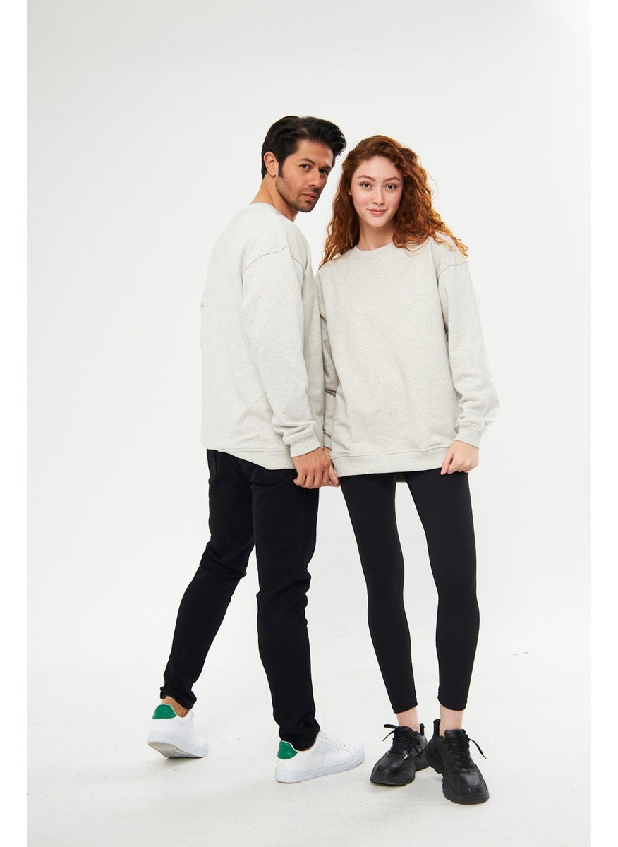giyadda - giadda Unisex Gray Oversize Loose Sweatshirt (Love-Couple Combination Recommendation) - Image 1