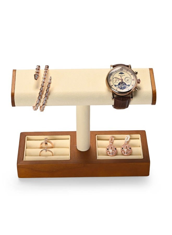 Oirlv Solid Wood Watch Display Stand T-bar Watch Stand for Men and Women Jewelry Accessory Organizer for Store and Home(SM19201) - Image 4