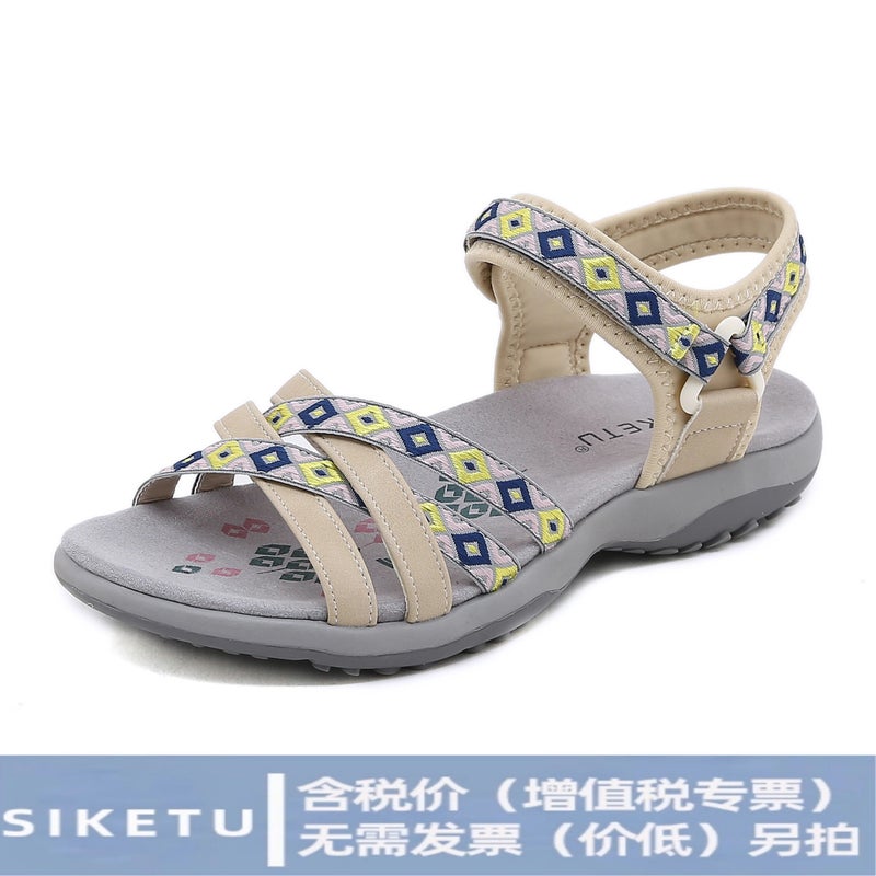 K6357-3 New 2025 Export Sports Sandals Printed Velcro Large Size Women'S Shoes Dropshipping - Image 2