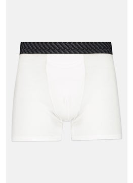 Tommy John Men 2 Pieces 6 Inseam Brand Logo Boxer Briefs, White  - Image 2