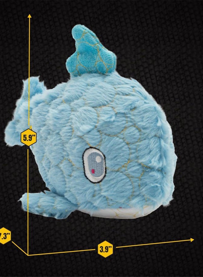 Bite Force Durable & Strong Dog Toy Blue Whale with Squeaker, Kevlar-Reinforced Seams for Aggressive chewers- Blue. - Image 5