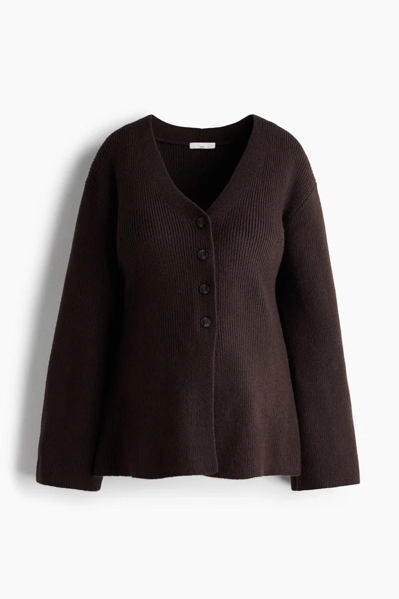 H&M MAMA Rib-knit cardigan