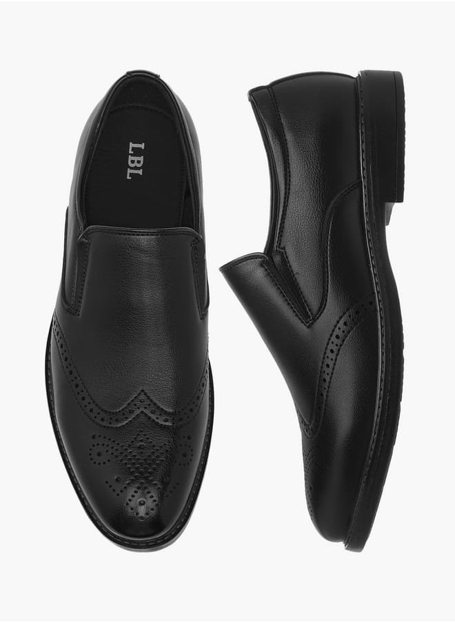 LBL by Shoexpress Men's Perforation Detail Slip-On Loafers  - Image 1