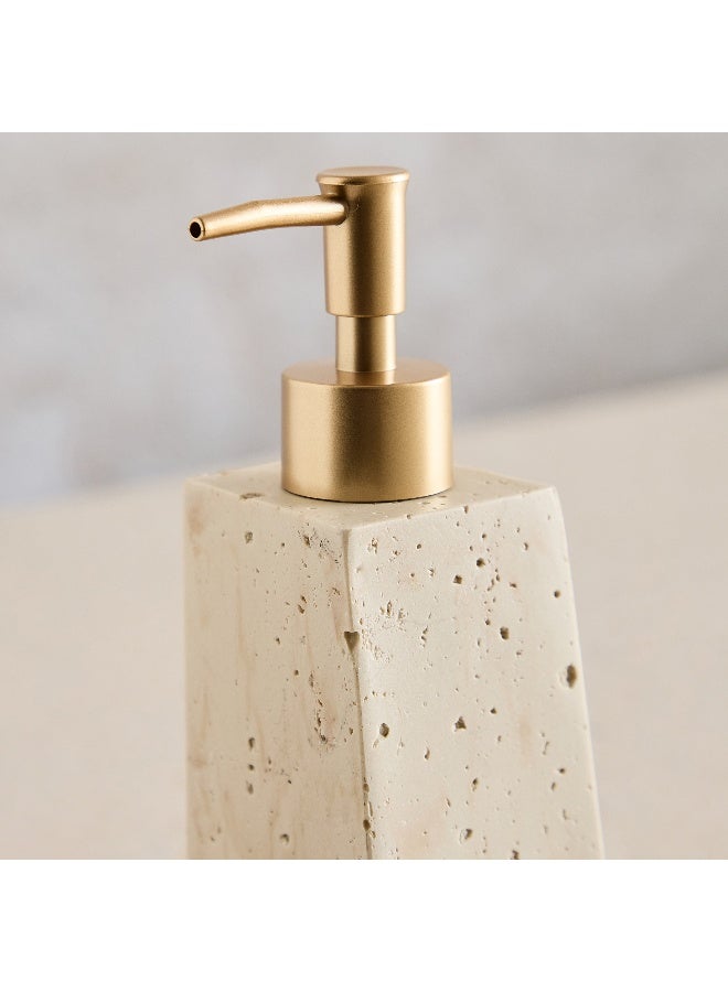 Home Box Travertine Soap Dispenser - Beige - Image 3