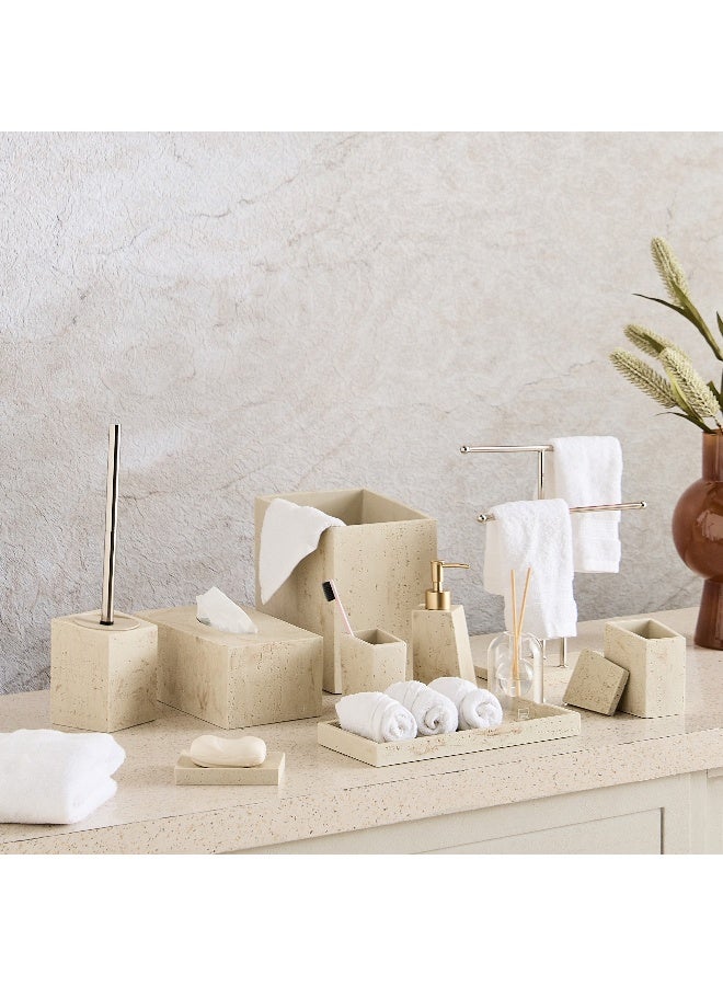 Home Box Travertine Soap Dispenser - Beige - Image 4