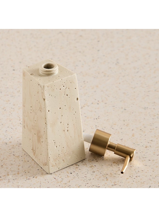 Home Box Travertine Soap Dispenser - Beige - Image 2