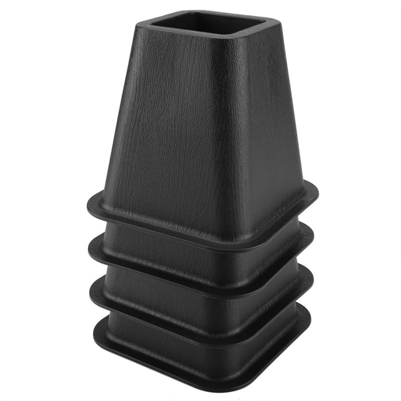 Black Furniture Raisers Set of 4 For Bed Chair Desk Table - Image 1