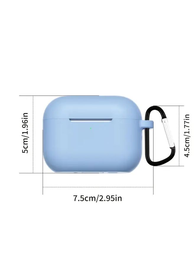 Red Silicone Earphone Case For Airpods Pro 3rd Gen Soft Non Slip Shockproof Drop Resistant With Metal Hooks Precise Cutouts Comfortable Feel Minimalist Design - Image 2