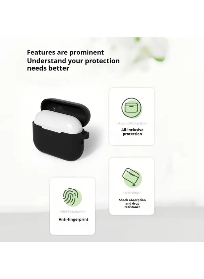 Red Silicone Earphone Case For Airpods Pro 3rd Gen Soft Non Slip Shockproof Drop Resistant With Metal Hooks Precise Cutouts Comfortable Feel Minimalist Design - Image 4