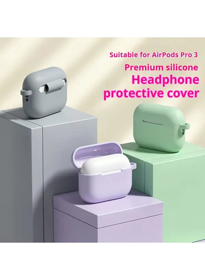 Red Silicone Earphone Case For Airpods Pro 3rd Gen Soft Non Slip Shockproof Drop Resistant With Metal Hooks Precise Cutouts Comfortable Feel Minimalist Design - Image 5