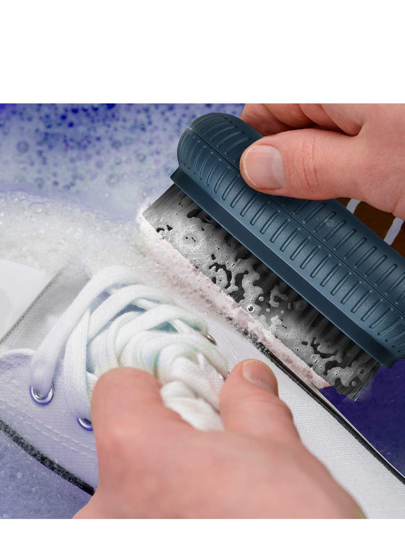 KASTWAVE فرشاة تنظيف، 2 قطعة فرشاة غسيل ناعمة الشعيرات فرشاة بلاستيكية لعملية التنظيف المنزلية فرشاة غسيل الأحذية فرشاة الحائط (زرقاء) - Image 3