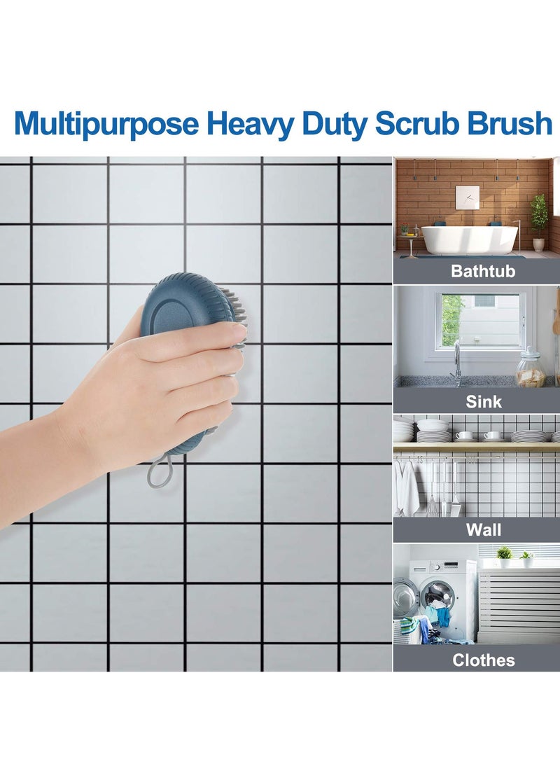 KASTWAVE فرشاة تنظيف، 2 قطعة فرشاة غسيل ناعمة الشعيرات فرشاة بلاستيكية لعملية التنظيف المنزلية فرشاة غسيل الأحذية فرشاة الحائط (زرقاء) - Image 5