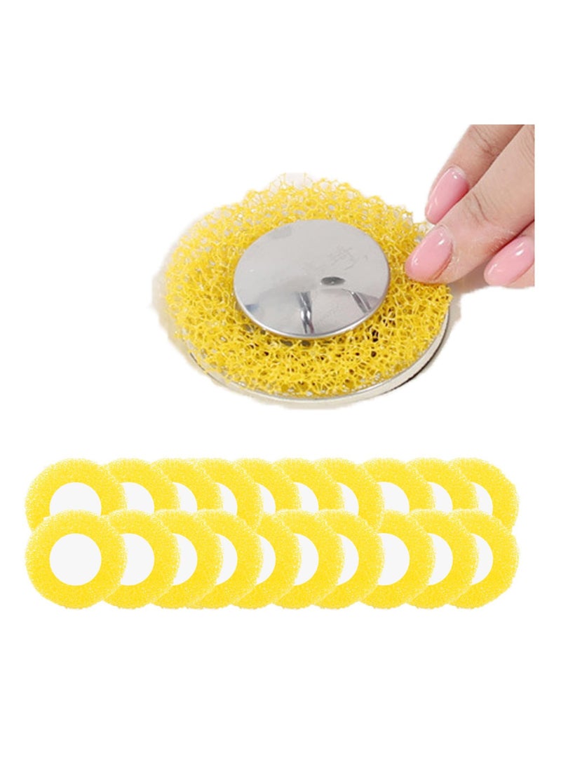 Excefore Small Caliper pop up Sink Drainage Spring Filters, 48 Pcs Disposable Shower Drain Hair Catcher, Shower Mesh Shape Drain Plug Filter, for bathrooms, bathtubs (32 Small Diameter Filter Screen) - Image 1