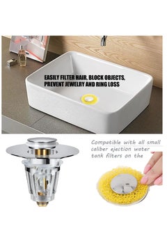 Excefore Small Caliper pop up Sink Drainage Spring Filters, 48 Pcs Disposable Shower Drain Hair Catcher, Shower Mesh Shape Drain Plug Filter, for bathrooms, bathtubs (32 Small Diameter Filter Screen)  - Image 2