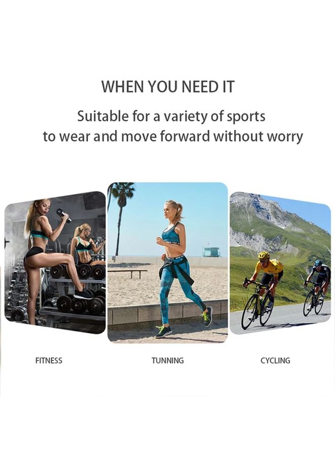 Orange Running Belt With 2 Water Bottles Adjustable Strap Reflective Sport Pouch - Image 3