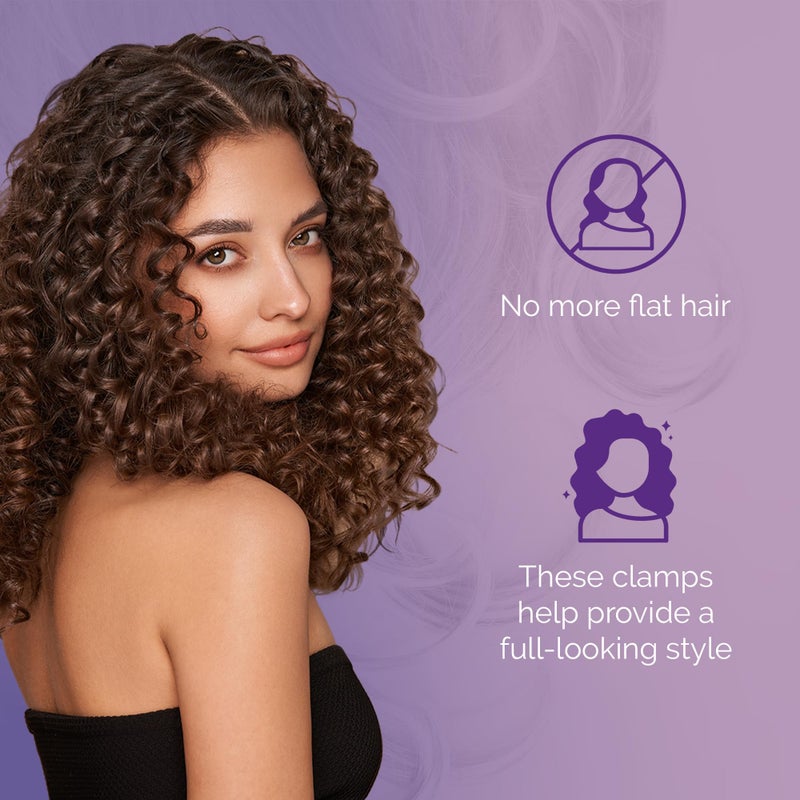 Curl Keeper Claw Clips for Thick & Thin Hair, Roller Jaw Clamps (12-Pack) - Wide Teeth Large Hair Clips for Women - Supports & Creates Volume - Hair Styling Accessories are Lightweight & Easy Clean - Image 3