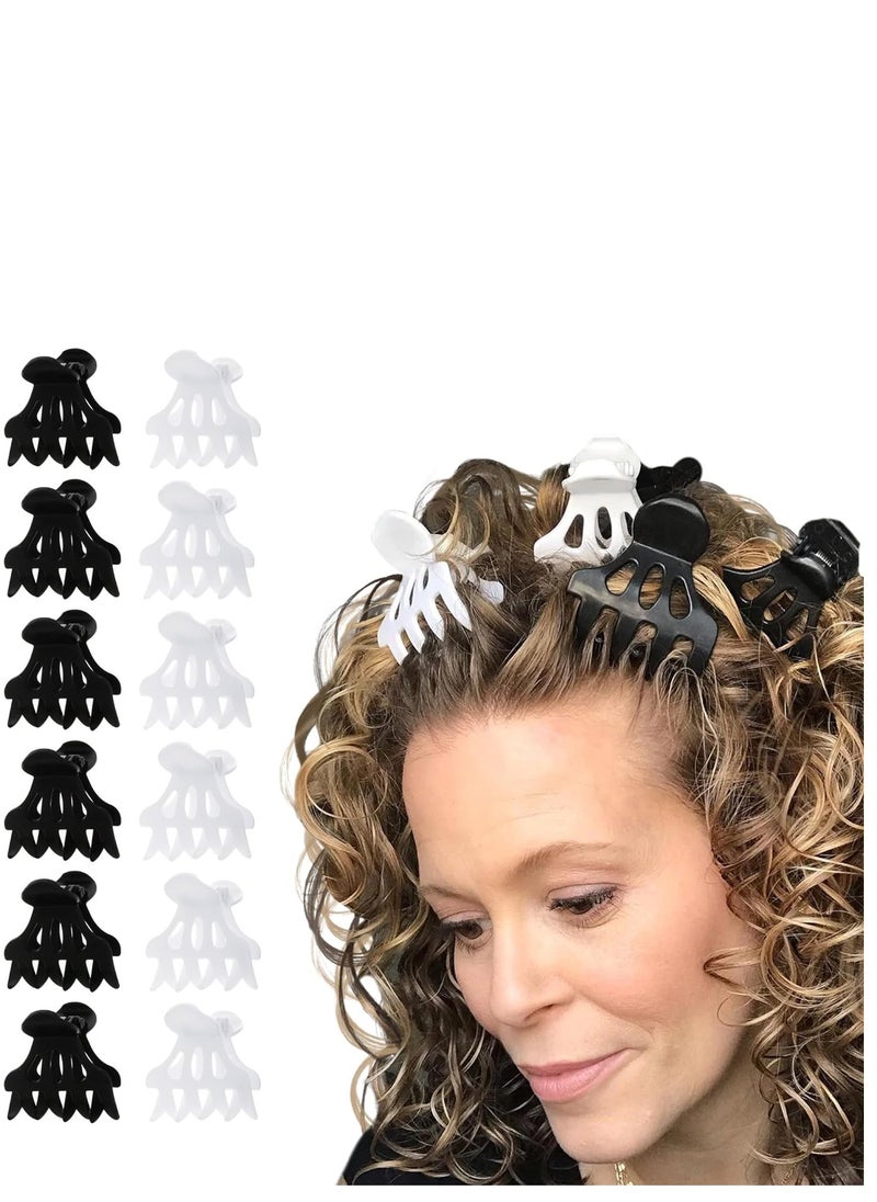 Curl Keeper Curl Keeper Claw Clips for Thick & Thin Hair, Roller Jaw Clamps (12-Pack) - Wide Teeth Medium Hair Clips for Women Supports & Creates Volume - Hair Styling Accessories are Lightweight & Easy to Clean  - Image 1
