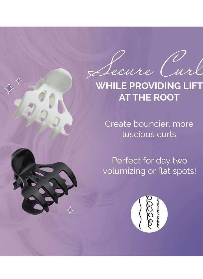 Curl Keeper Curl Keeper Claw Clips for Thick & Thin Hair, Roller Jaw Clamps (12-Pack) - Wide Teeth Medium Hair Clips for Women Supports & Creates Volume - Hair Styling Accessories are Lightweight & Easy to Clean  - Image 3