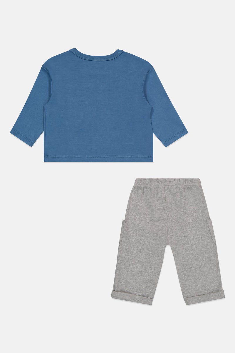 POPEES Toddlers Boy 2Pcs Graphic Print Top And Pants Set, Multicolor - Image 3