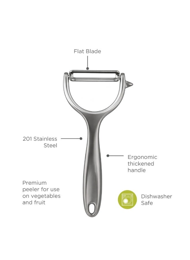 Lukadah Vegetable Peeler Stainless Steel, Premium Potato Peelers for Kitchen, Fruit Peeler, Apple Carrot Cucumber Peeler， Ultra Sharp Rotary Blade, Heavy Duty Ergonomic Handle - Image 2
