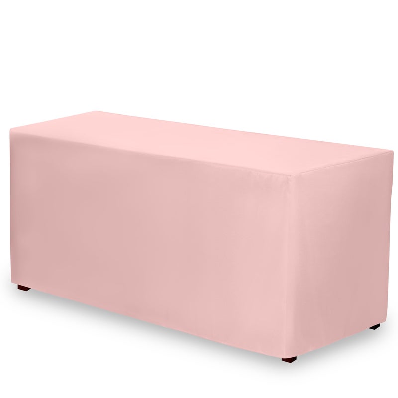 Gee Di Moda Fitted Tablecloth  72 x 30 Inch Pink Fitted Table Cloth for 6 Foot Rectangle  Heavy Duty Washable Fabric  for 6 Ft Buffet Table Holiday Party Dinner Wedding  Trade Show