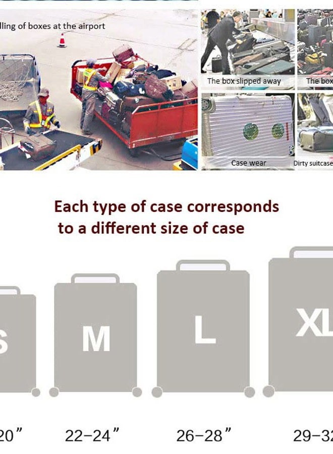 Luggage Cover Funny Face Suitcase Cover Elastic Protector Sets For 18-32 Inch Suitcase Travel Accessories, Yellow Funny Face, M, Funny, Especial - Image 2