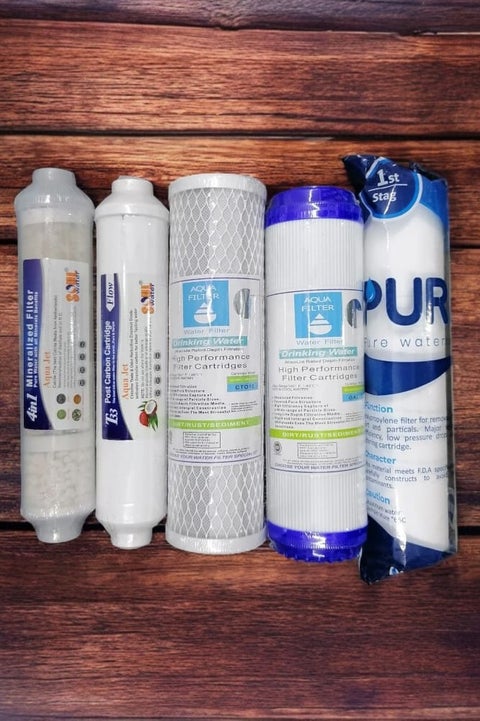 5 Taiwanese cartridges, 5-stage filter