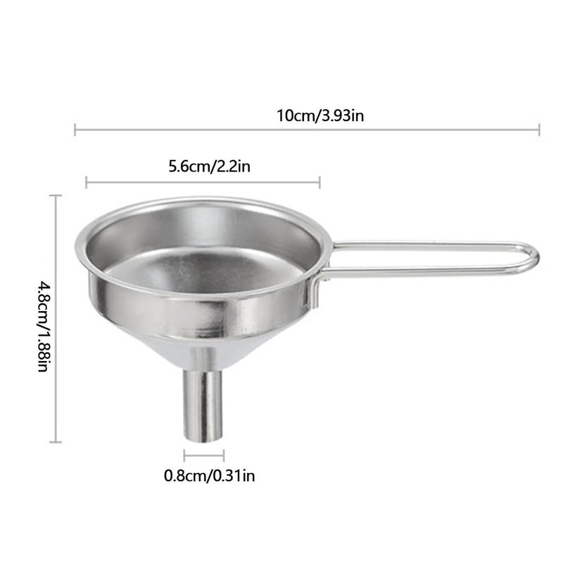 Stainless Steel Funnel Set Long Handle Food Grade for Kitchen Oil Liquids Spices - Image 5