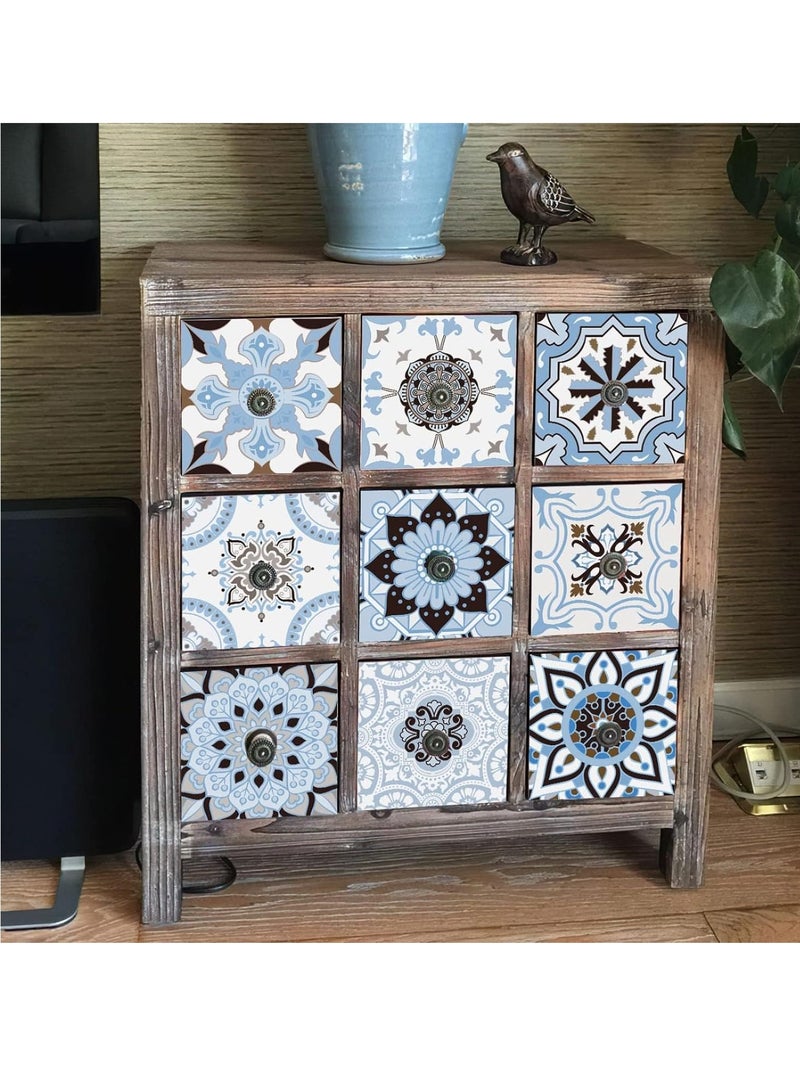 SOLARAE 24 Pcs Tile Stickers Self-Adhesive Peel and Backsplash Vinyl Wall for Kitchen Bathroom Fireplace Cupboard Decoration  DIY Splashback Paint - Image 2