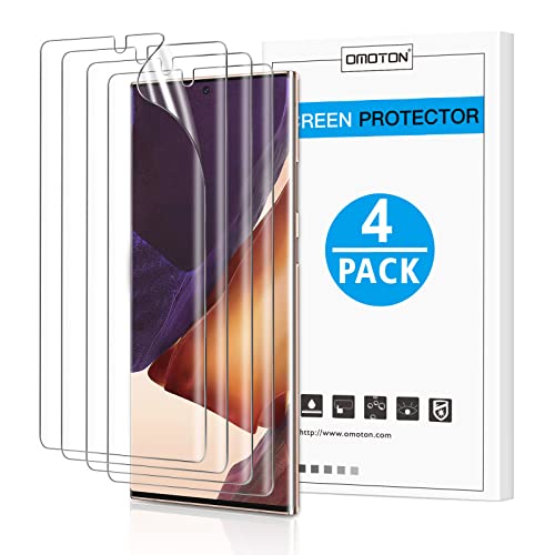 Omoton [4 pack] Samsung Galaxy Note 20 Ultra Screen Protector - TPU Film Screen Protector for Galaxy Note 20 Ultra 6.9 Inch, 2020 [High Definition] [Bubble Free] [Anti-scratch] [Anti-Fingerprint] - Image 1