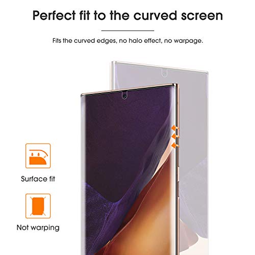 Omoton [4 pack] Samsung Galaxy Note 20 Ultra Screen Protector - TPU Film Screen Protector for Galaxy Note 20 Ultra 6.9 Inch, 2020 [High Definition] [Bubble Free] [Anti-scratch] [Anti-Fingerprint] - Image 5