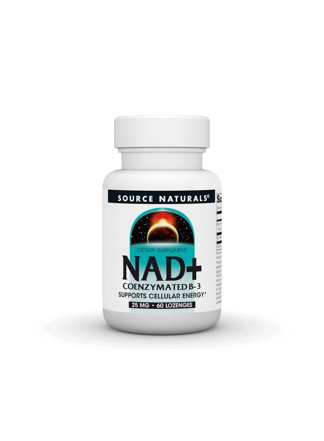Source Naturals NAD+, Coenzymated B-3, Supports Cellular Energy*, 25 mg - 60 Lozenges - Image 1