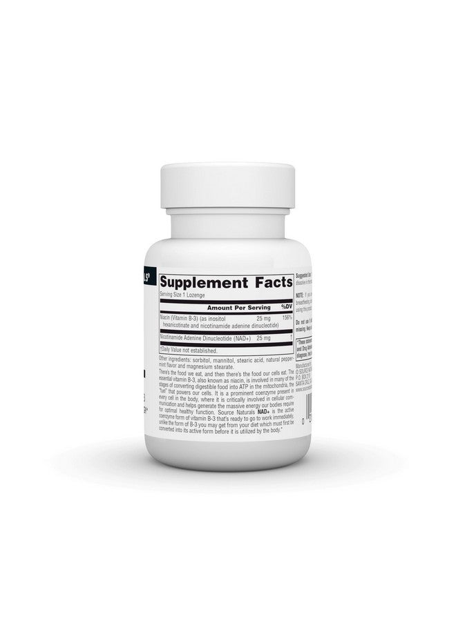 Source Naturals NAD+, Coenzymated B-3, Supports Cellular Energy*, 25 mg - 60 Lozenges - Image 2