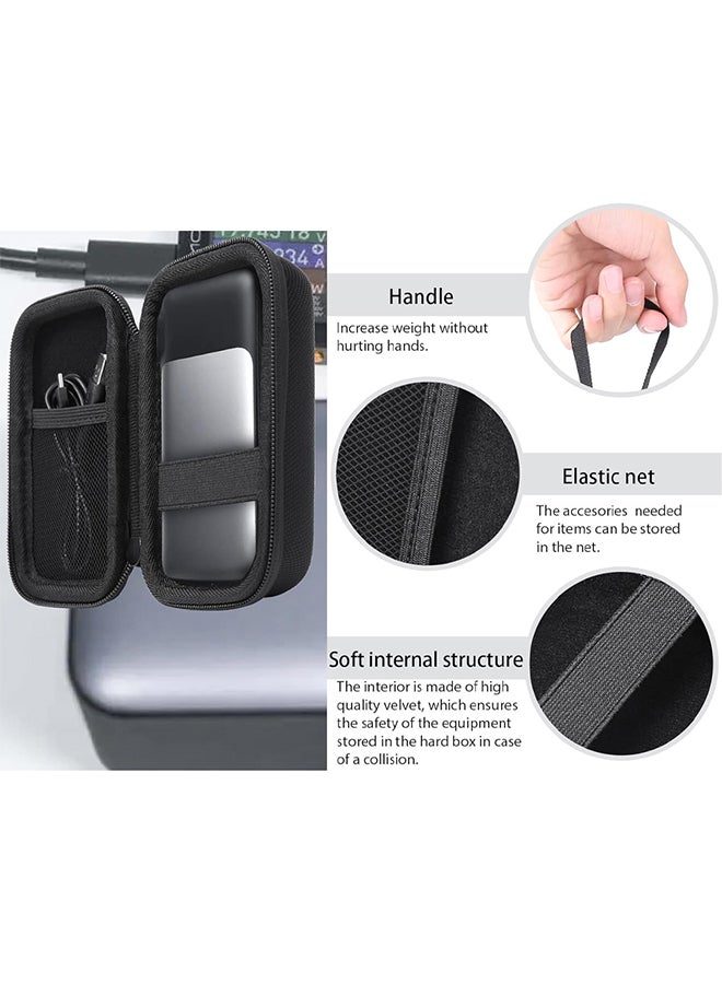 MARGOUN Carrying Case For Power Banks Organizer Case Portable Electronic Pouch Gadget Bag For MacBook Power Adapter Cable Stylus Pen SD Card Charger Mouse Power Bank USB Flash Drive Black - Image 4