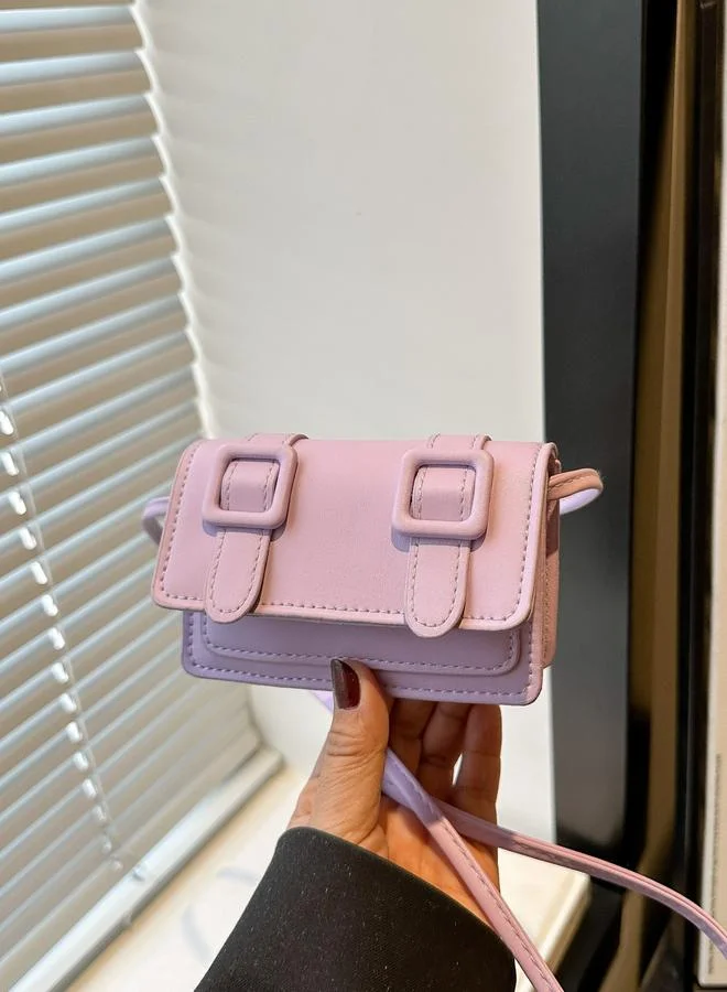 Take Two Purple Crossbody Bag with Adjustable Strap
