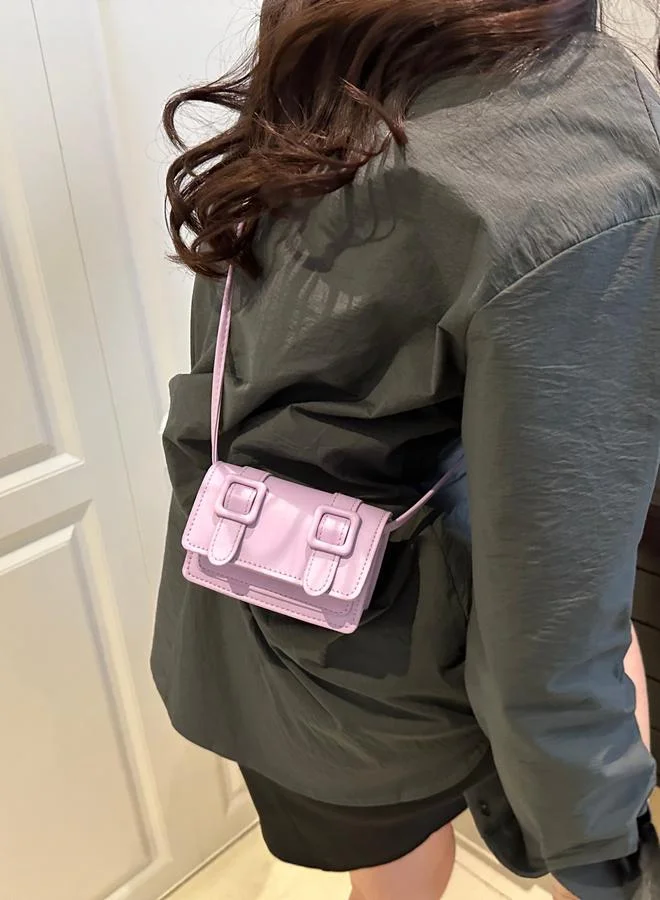 Take Two Purple Crossbody Bag with Adjustable Strap