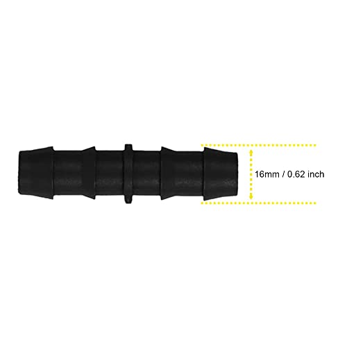 APPSTER 16mm Drip Irrigation Accessories Kit Pipe Fittings for Gardening Watering - Elbows, Tee, Straight Connectors & Taps (50 Pieces Each, Total 200 Pcs) - Image 2