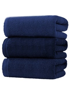 MAXQON Pack Of 4 - Bath Towel - 100% Cotton 600 GSM Large Size (70x140cm) Highly Absorbent And Super Durable , Color Dark Blue  - Image 5