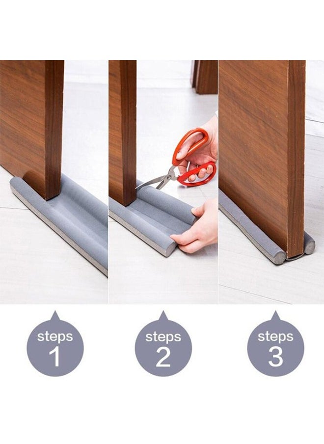 Generic - 2 Pcs Door Draft Stopper 95 CM Under Door Draft Blocker Window Breeze Blocker Noise Sound Light Smell Blocker for Doors and Windows (Grey) - Image 1