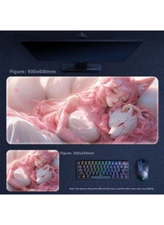 Ali Mouse Pad Keyboard Pad Student Office Game-color:800x300x3mm-pattern:Ahri 103