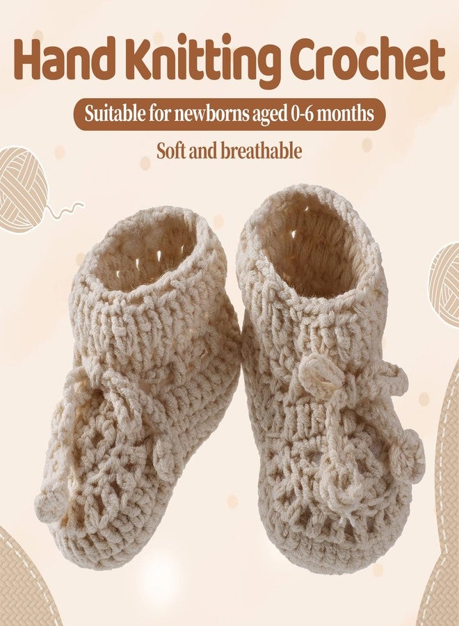 Liitrsh Baby Shower Table Decorations Crochet Knitted Baby Booties with 4 Artificial Flowers Floral Foam for Gender Reveal Table Centerpieces Neutral Party Decor - Image 3