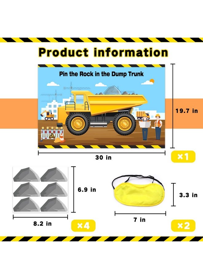 Construction Stickers Game For Kids Pin The Rock In The Dump Trunk Include Large Construction Games Poster 24 Pcs Stone Stickers And 2 Pcs Blindfold Construction Party Favors Supplies For Boys Girls - pzsku/ZB08EAEF2E7728BD7F719Z/45/_/1692171669/4bafaad8-2c65-4d21-a1c3-5409528a441a