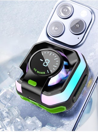 Sahramart Phone Cooler with RGB Light,for Gaming Magnetic Back Clip Dual Purpose Phone Cooling Fan Digital display temperature Mobile Cooling Fan without Noise for Playing Games Tiktok for Universal iPhone/Android Smartphone/Pad - pzsku/ZB08ECCD4374187B12655Z/45/1749106077/13ae8a6b-3de8-41c8-b61d-48518cd8b4d3