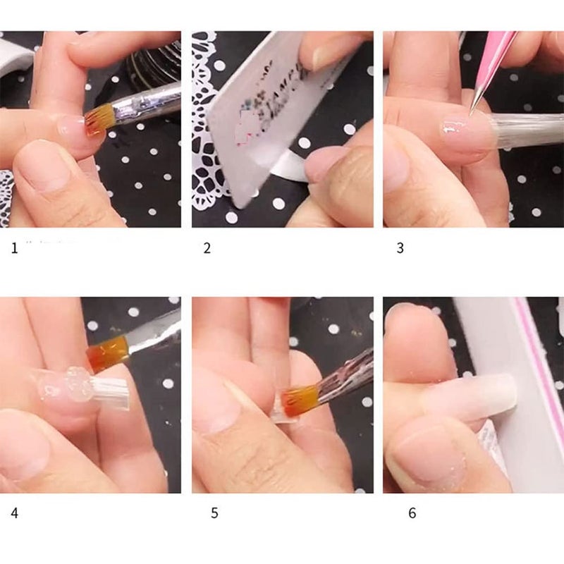 Luzen 100Pcs Professional Fiberglass Nail Extension Accessories Nail Art Extension Fiber Manicure Nail Extension Repair Tool for DIY Nail Art Salon and Home Use - Image 5